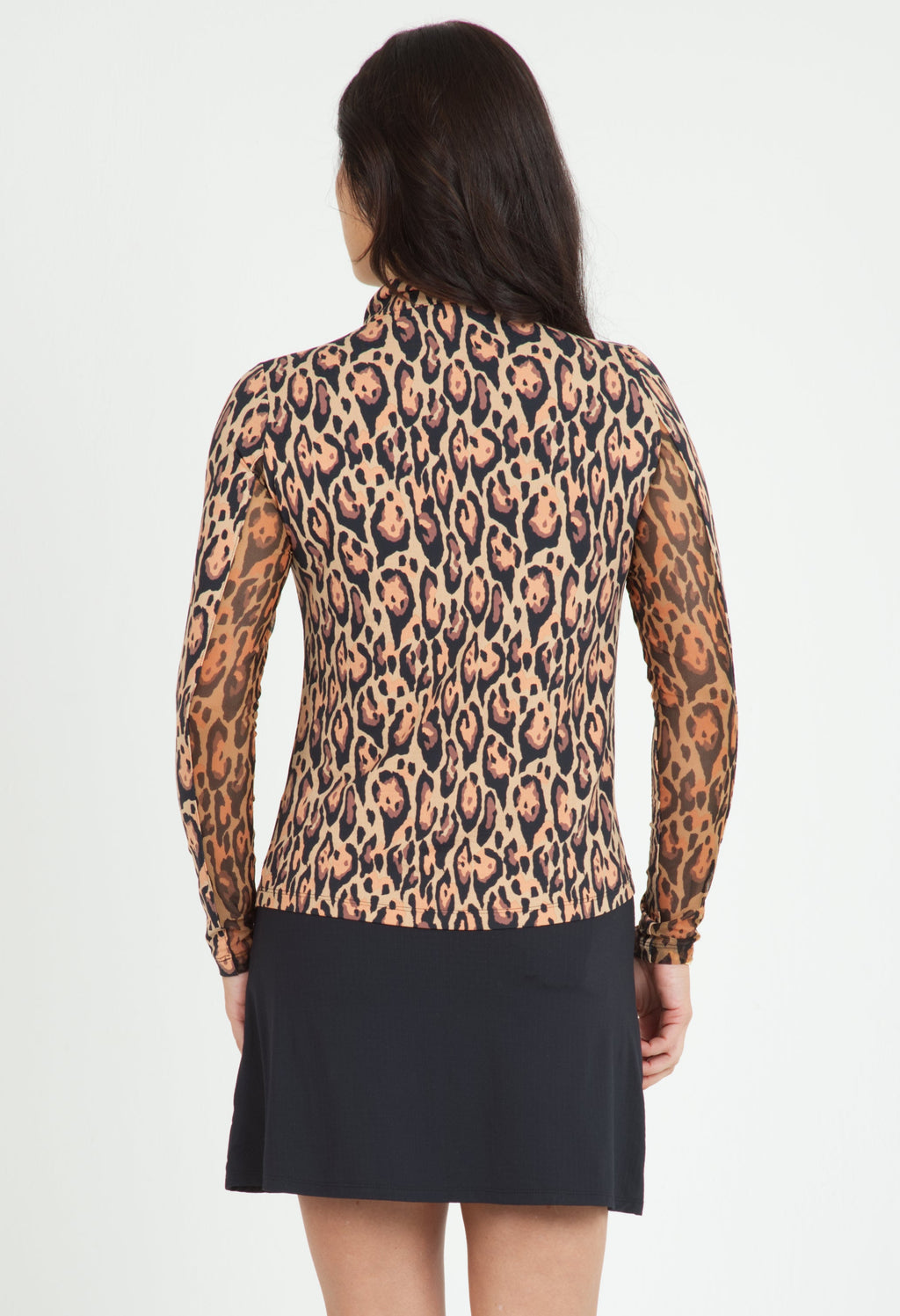 Gemma Print Long Sleeve Mock Neck Top – 10758